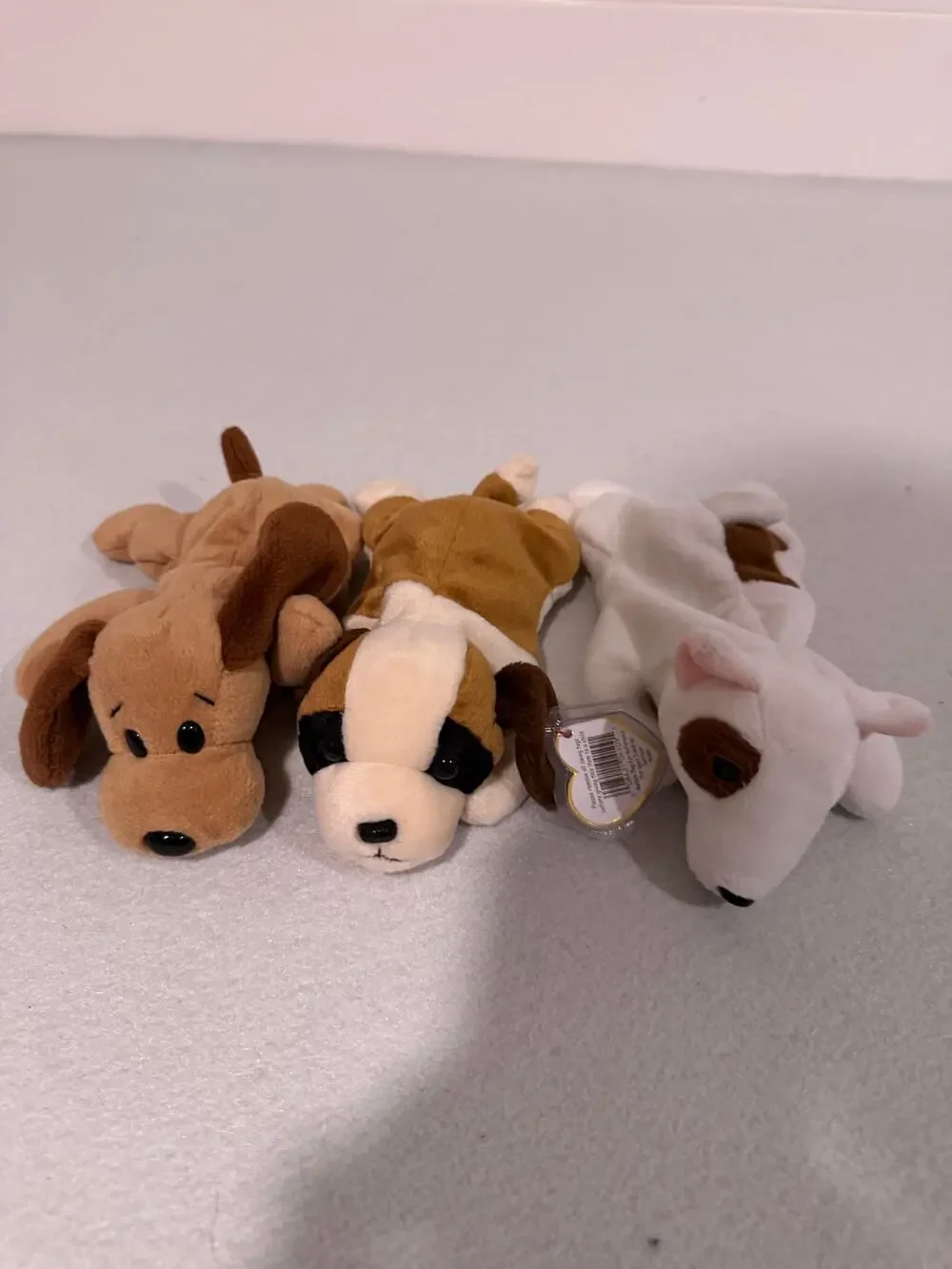 Ty Beanie Baby BERNIE St. Bernard 1996 BONES DOGS SET OF 3